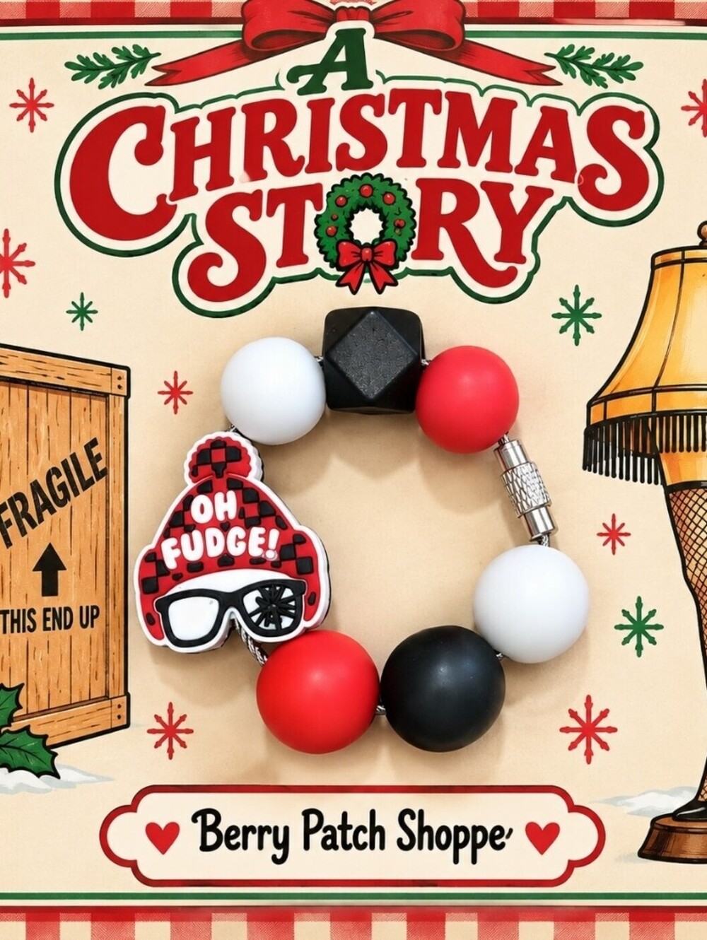 Retro Nostalgic A Christmas Story Ralphie Fudge You'll Shoot Your Eye Out Charm